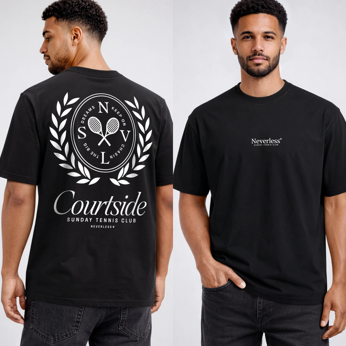 Streetwear Outdoor Brand - COURTSIDE TENNIS Retro Outdoor Casual Brand