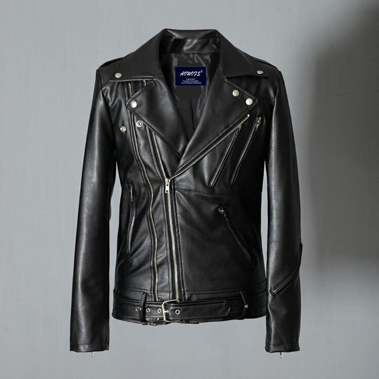 Motorcycle PU Leather Jacket f – обзор и цена Streetwear Brand Jacket