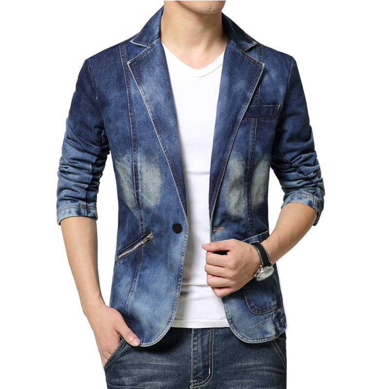 Denim Suit Jacket Brand Men's  – обзор и цена Streetwear Brand Jacket