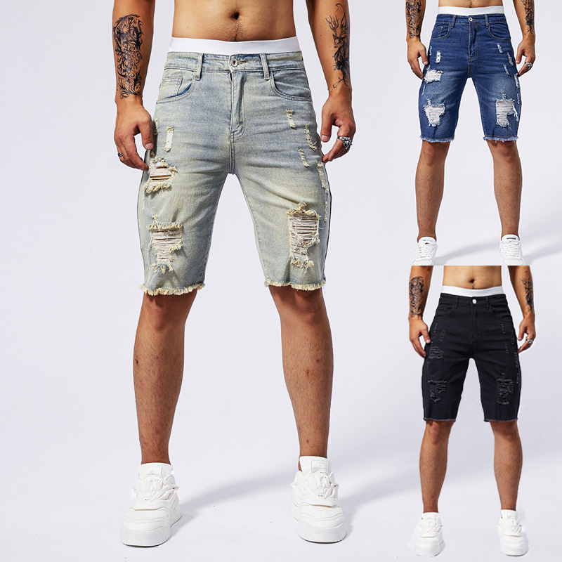 2025 Summer New Men's Ripped D – обзор и цена Streetwear Brand Jacket
