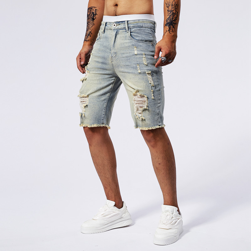 2025 Summer New Men's Ripped D – обзор и цена Streetwear Brand Jacket
