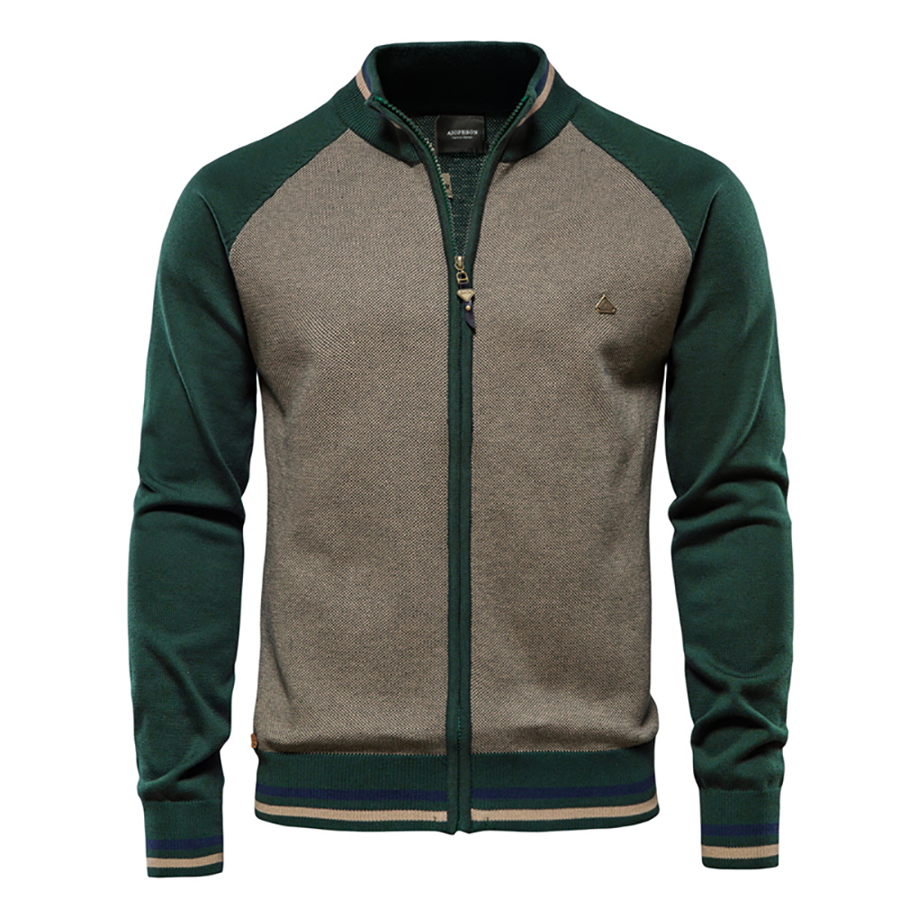 AIOPESON Spliced Cardigan Men  – обзор и цена Streetwear Brand Jacket