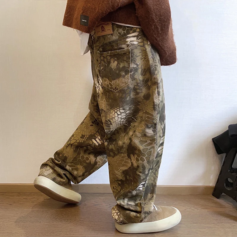 New Men Chic Snake Print Stree – обзор и цена Streetwear Brand Graphic Designer
