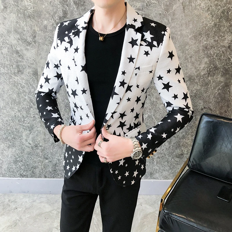Star Print Slim Fit Blazers 20 – обзор и цена Streetwear Brand Jacket