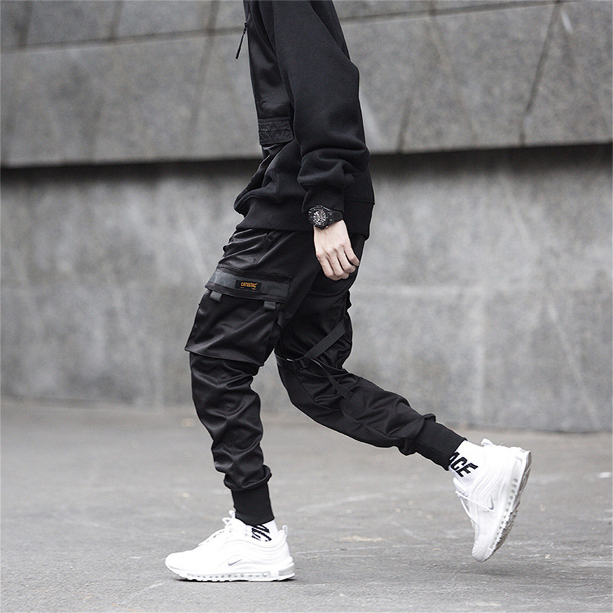 Black Hip Hop Cargo Pants Summ – обзор и цена Streetwear Brand Jacket