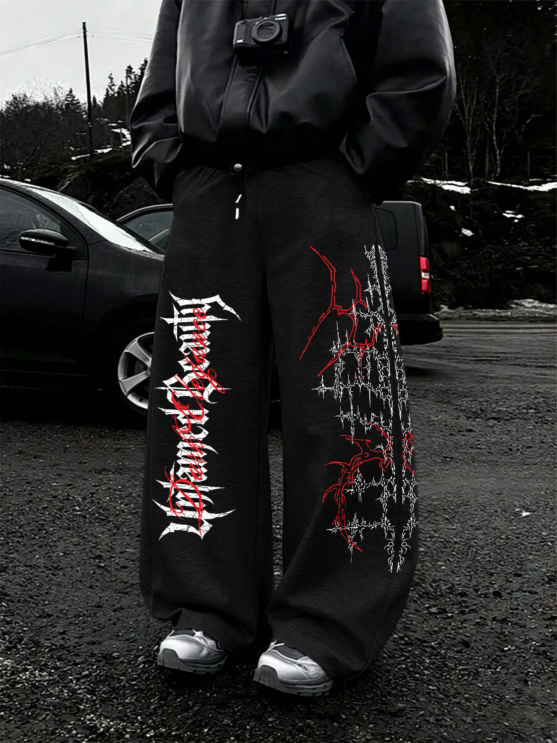 Men's Oversized Gothic Streetw – обзор и цена Streetwear Brand Font
